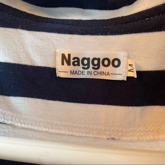 Naggoo medium navy blue white blazer m - Picture 3 of 4